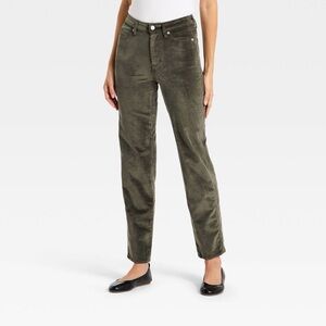 NWOT Universal Thread Grey Straight-Leg Velvet Pants
